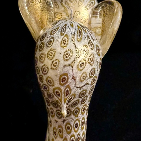 Lenox "Golden Luck" Elephant Murano Art Glass Millefiori Italian Trunk Up MINT - Picture 4 of 6